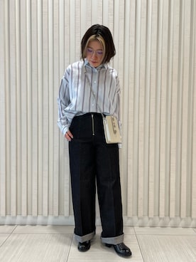 「B2nd」｜「アイテム（ブーツ）」を使った、かとぱんさん（レディース・155cm）の冬コーディネート