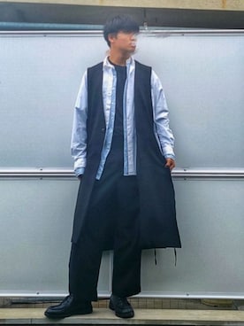 「アイテム（モカシン/デッキシューズ）」を使った、ΚΛΝΤΛさん（メンズ・176cm・10代）の秋コーディネート