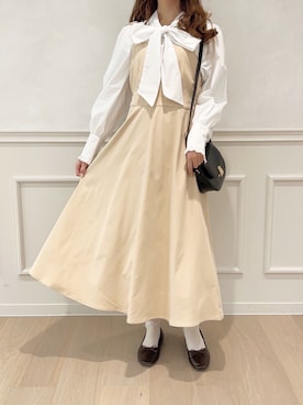 「apres jour（アプレジュール）のロングキャミワンピース【ZOZOTOWN限定アイテム】（ワンピース）」を使った、apres_jourさん（レディース・158cm）の春コーディネート