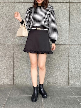 「アプレジュール」｜「アイテム（ニット/セーター）」を使った、apres_jourさん（レディース・162cm）の秋コーディネート