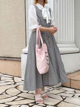 「apres jour（アプレジュール）のアイテム（サンダル）」を使った、apres_jourさん（レディース・153cm）の夏コーディネート