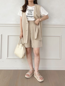 「apres jour（アプレジュール）のアイテム（パンツ）」を使った、apres_jourさん（レディース・151cm）の夏コーディネート