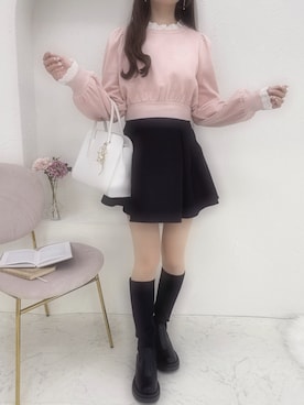 「apres jour（アプレジュール）のアイテム（スウェット）」を使った、apres_jourさん（レディース・162cm）の冬コーディネート