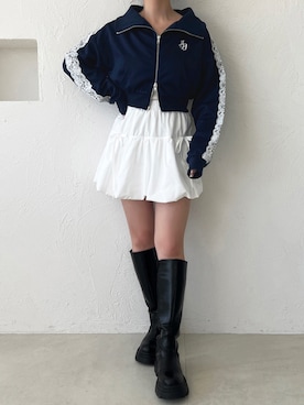 「apres jour（アプレジュール）のアイテム（その他アウター）」を使った、apres_jourさん（レディース・162cm）の春コーディネート