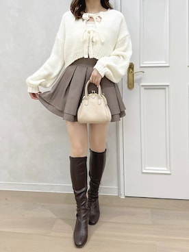 「apres jour（アプレジュール）のアイテム（ブーツ）」を使った、apres_jourさん（レディース・162cm）の秋コーディネート