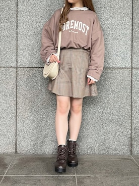 「apres jour（アプレジュール）のアイテム（スウェット）」を使った、apres_jourさん（レディース・153cm）の秋コーディネート