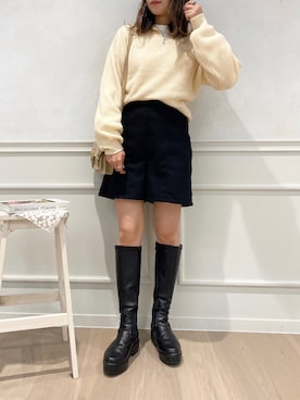 「アプレジュール」｜「アイテム（ニット/セーター）」を使った、apres_jourさん（レディース・162cm）の冬コーディネート