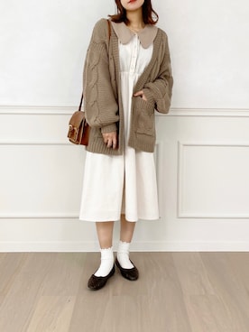「apres jour（アプレジュール）のアイテム（バレエシューズ）」を使った、apres_jourさん（レディース・162cm）の秋コーディネート