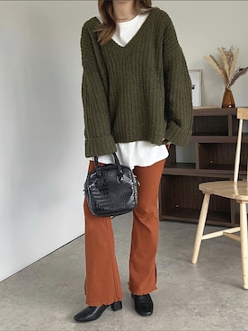 「apres jour（アプレジュール）のアイテム（パンツ）」を使った、apres_jourさん（レディース・162cm）の冬コーディネート