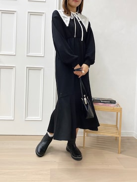 「アプレジュール」｜「アイテム（ワンピース/ドレス）」を使った、apres_jourさん（レディース・162cm）の冬コーディネート