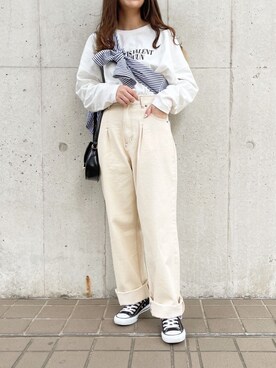 「apres jour（アプレジュール）のアイテム（パンツ）」を使った、apres_jourさん（レディース・155cm）の春コーディネート