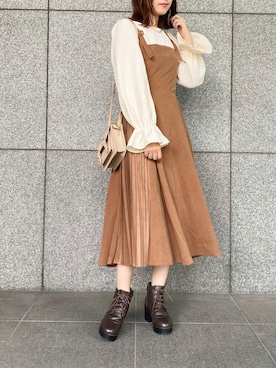 「アプレジュール」｜「アイテム（ワンピース/ドレス）」を使った、apres_jourさん（レディース・162cm）の秋コーディネート
