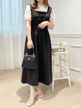 「apres jour（アプレジュール）のアイテム（ジャンパースカート）」を使った、apres_jourさん（レディース・151cm）の夏コーディネート