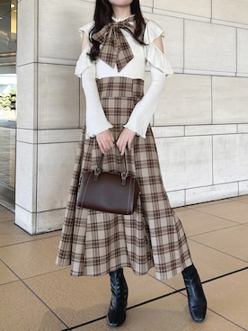 「apres jour（アプレジュール）のアイテム（ワンピース/ドレス）」を使った、apres_jourさん（レディース・162cm）の秋コーディネート