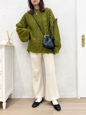 「apres jour（アプレジュール）のアイテム（パンツ）」を使った、apres_jourさん（レディース・162cm）の冬コーディネート