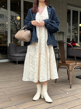 「apres jour（アプレジュール）のアイテム（その他アウター）」を使った、apres_jourさん（レディース・162cm）の春コーディネート