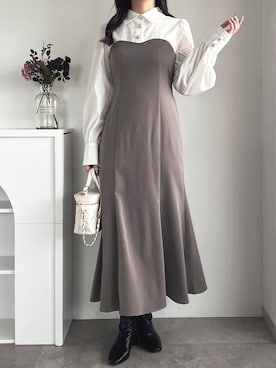 「apres jour（アプレジュール）のアイテム（ワンピース/ドレス）」を使った、apres_jourさん（レディース・162cm）の秋コーディネート