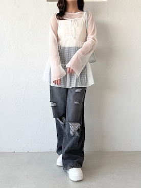 「apres jour（アプレジュール）のアイテム（パンツ）」を使った、apres_jourさん（レディース・162cm）の春コーディネート