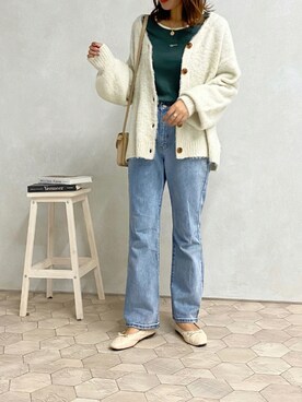 「apres jour（アプレジュール）のアイテム（バレエシューズ）」を使った、apres_jourさん（レディース・162cm）の秋コーディネート