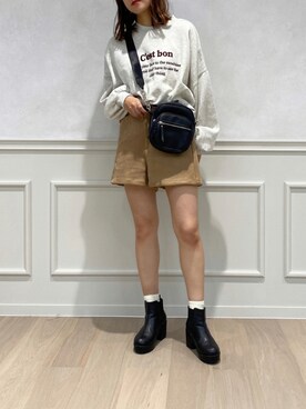 「apres jour（アプレジュール）のアイテム（スウェット）」を使った、apres_jourさん（レディース・162cm）の秋コーディネート