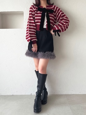 「apres jour（アプレジュール）のアイテム（パンツ）」を使った、apres_jourさん（レディース・162cm）の冬コーディネート