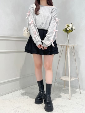 「apres jour（アプレジュール）のアイテム（スウェット）」を使った、apres_jourさん（レディース・162cm）の秋コーディネート