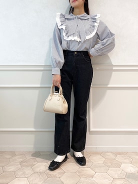 「apres jour（アプレジュール）のアイテム（パンツ）」を使った、apres_jourさん（レディース・162cm）の冬コーディネート
