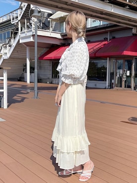 「apres jour（アプレジュール）のアイテム（サンダル）」を使った、apres_jourさん（レディース・153cm）の夏コーディネート