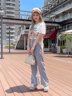 「apres jour（アプレジュール）のアイテム（帽子）」を使った、apres_jourさん（レディース・153cm）の夏コーディネート