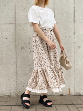 「apres jour（アプレジュール）のアイテム（サンダル）」を使った、apres_jourさん（レディース・153cm）の夏コーディネート