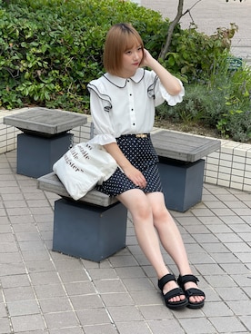 「apres jour（アプレジュール）のアイテム（サンダル）」を使った、apres_jourさん（レディース・153cm）の夏コーディネート
