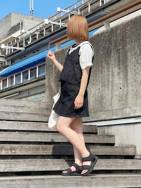 「apres jour（アプレジュール）のアイテム（サンダル）」を使った、apres_jourさん（レディース・153cm）の夏コーディネート