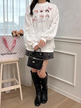 「apres jour（アプレジュール）のアイテム（スウェット）」を使った、apres_jourさん（レディース・162cm）の秋コーディネート