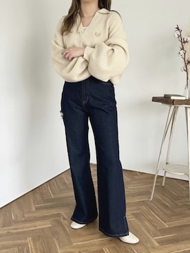 「apres jour（アプレジュール）のアイテム（パンツ）」を使った、apres_jourさん（レディース・162cm）の冬コーディネート