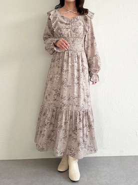 「apres jour（アプレジュール）のアイテム（ワンピース/ドレス）」を使った、apres_jourさん（レディース・162cm）の冬コーディネート