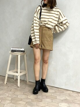「アプレジュール」｜「アイテム（ニット/セーター）」を使った、apres_jourさん（レディース・162cm）の秋コーディネート