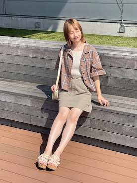 「apres jour（アプレジュール）のアイテム（サンダル）」を使った、apres_jourさん（レディース・153cm）の夏コーディネート