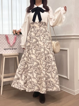 「apres jour（アプレジュール）のアイテム（ワンピース/ドレス）」を使った、apres_jourさん（レディース・162cm）の秋コーディネート