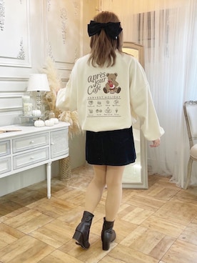 「apres jour（アプレジュール）のアイテム（スウェット）」を使った、apres_jourさん（レディース・152cm）の秋コーディネート