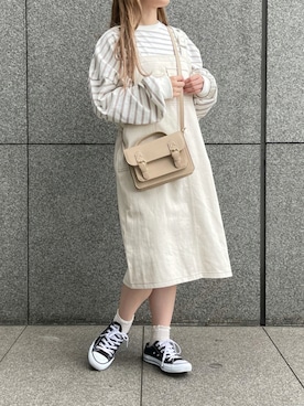 「apres jour（アプレジュール）のアイテム（ジャンパースカート）」を使った、apres_jourさん（レディース・153cm）の夏コーディネート