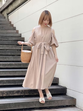 「apres jour（アプレジュール）のアイテム（サンダル）」を使った、apres_jourさん（レディース・153cm）の夏コーディネート