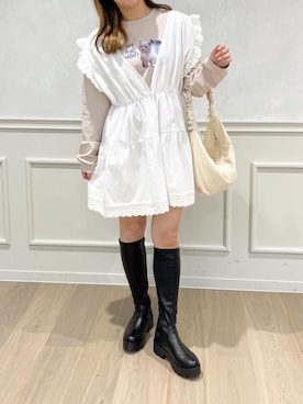 「apres jour（アプレジュール）のアイテム（ブーツ）」を使った、apres_jourさん（レディース・160cm）の秋コーディネート