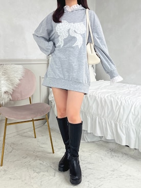 「apres jour（アプレジュール）のアイテム（スウェット）」を使った、apres_jourさん（レディース・162cm）の秋コーディネート