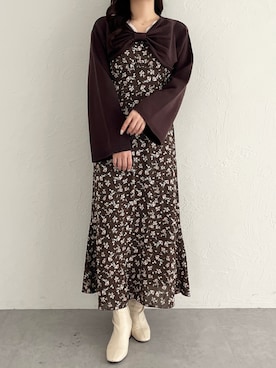 「apres jour（アプレジュール）のアイテム（ワンピース/ドレス）」を使った、apres_jourさん（レディース・162cm）の冬コーディネート