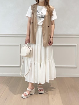 「apres jour（アプレジュール）のアイテム（サンダル）」を使った、apres_jourさん（レディース・160cm）の夏コーディネート