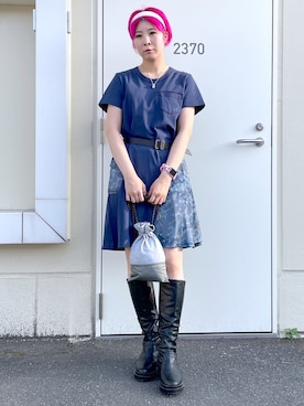 「AVIREX（アヴィレックス）のアイテム（ワンピース/ドレス）」を使った、Rさん（レディース・161cm）の春コーディネート