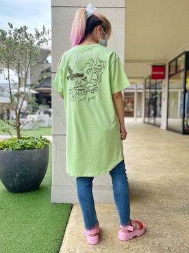「Moname（モナーム）のアイテム（パンツ）」を使った、Rさん（レディース・161cm）の夏コーディネート