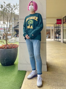 Rさん（レディース・161cm）の春コーディネート