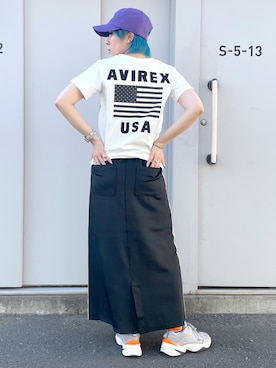「アヴィレックス(AVIREX)」｜Rさん（レディース・161cm）の夏コーディネート