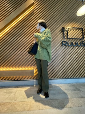 「大阪旅行」｜「アイテム（ブーツ）」を使った、yuさん（レディース・163cm）の冬コーディネート